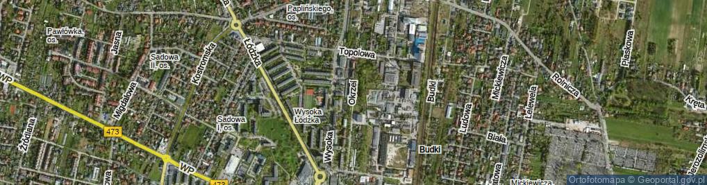 Zdjęcie satelitarne Okrzei Stefana ul.